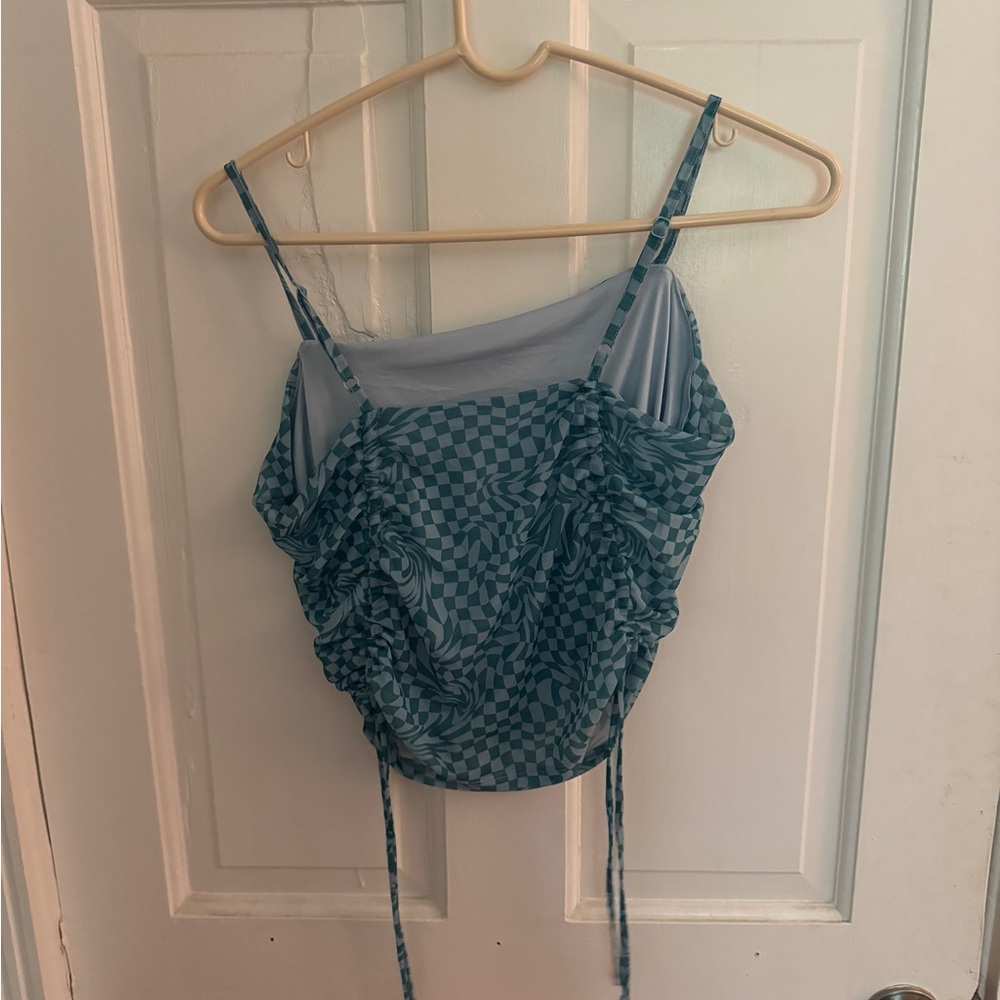 SO Ruched Blue Tanktop - Picture 2 of 4